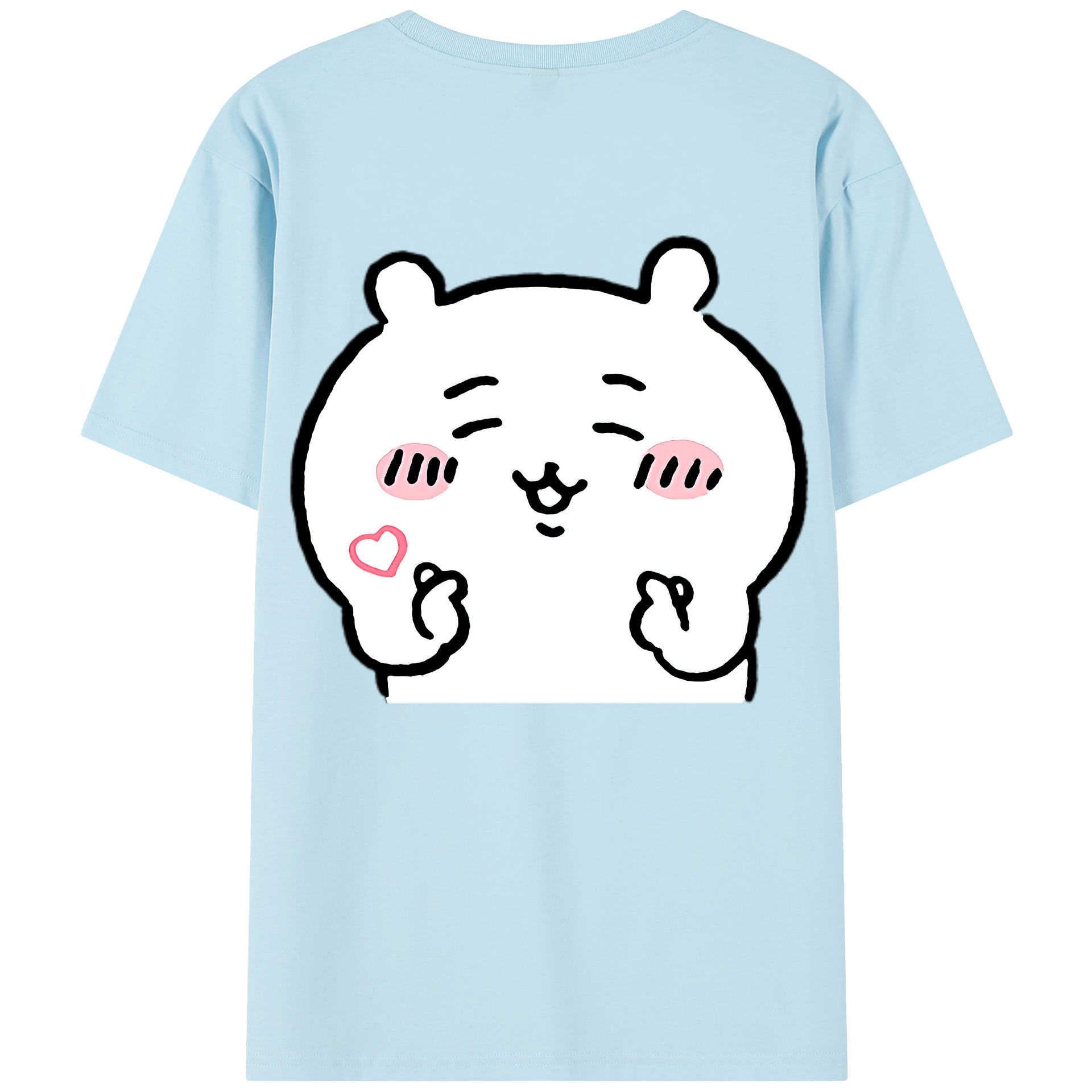 （画像用） ちいかわ ちいかわ Chii-kawa chiikawa 綿100％半袖Tシャツ（背面プリント）